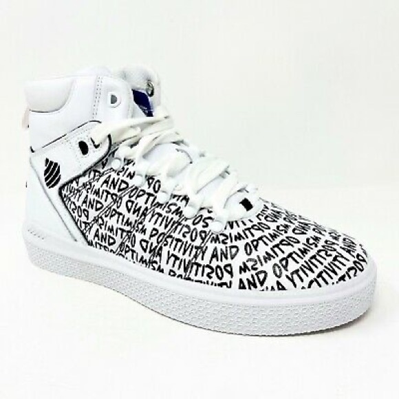K Swiss x Gary Vee 004 Mid White Black Positivity & Optimism Womens Sneakers  8 - Picture 1 of 8